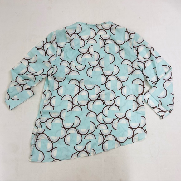 Phardi made in Turkey baby blue brown rainbow asymmetrical top. Size 38/M - Picture 4 of 10